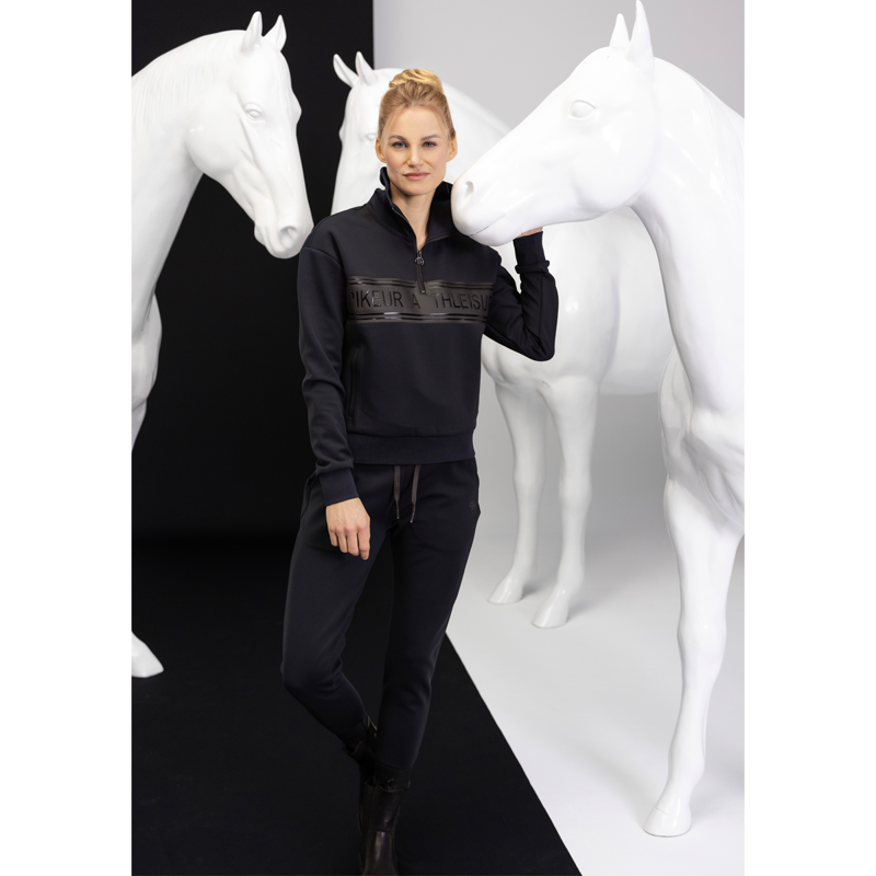 Pikeur Athleisure Ladies Zip Sweater - Caviar-1